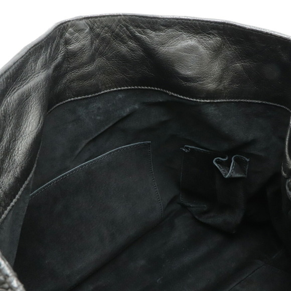 Bottega Veneta Intrecciato Black Leather Tote - Picture 7 of 8